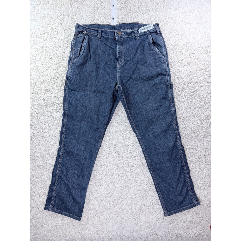 Carhartt FR Carpenter Jeans Mens 38x30 Blue Flame Resistant CAT 2 Work Pants